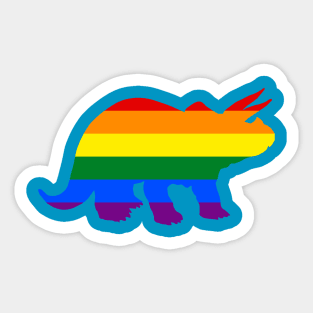 Triceratops LGBTQ Pride Dino Design Sticker